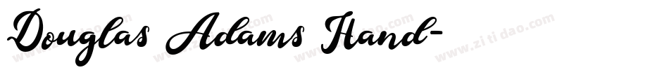 Douglas Adams Hand字体转换